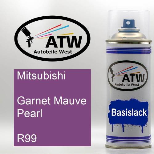 Mitsubishi, Garnet Mauve Pearl, R99: 400ml Sprühdose, von ATW Autoteile West.